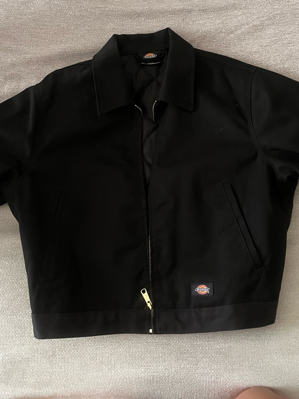 Dickies Black Bomber Jacket with Zip Front